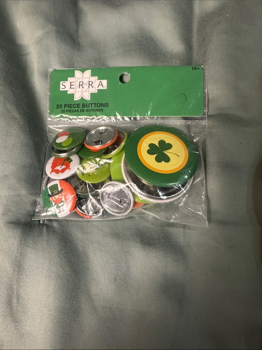 Serra Shamrock Button Badges - Green & Yellow St. Patrick’s Pack